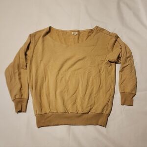 Med L'Agence Lightweight Mustard Yellow Sweatshirt W Wide Neck